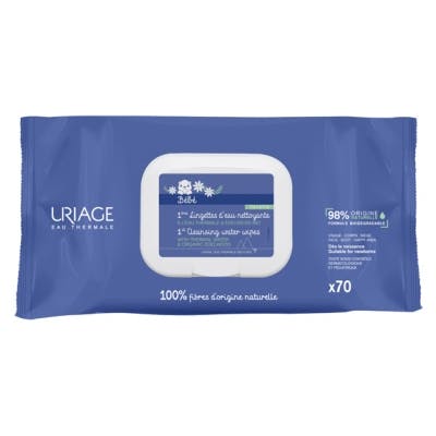 Uriage Baby 1st Cleansing Water Wipes 70 pcs