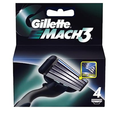 Gillette Mach3 Partaterät 4 kpl