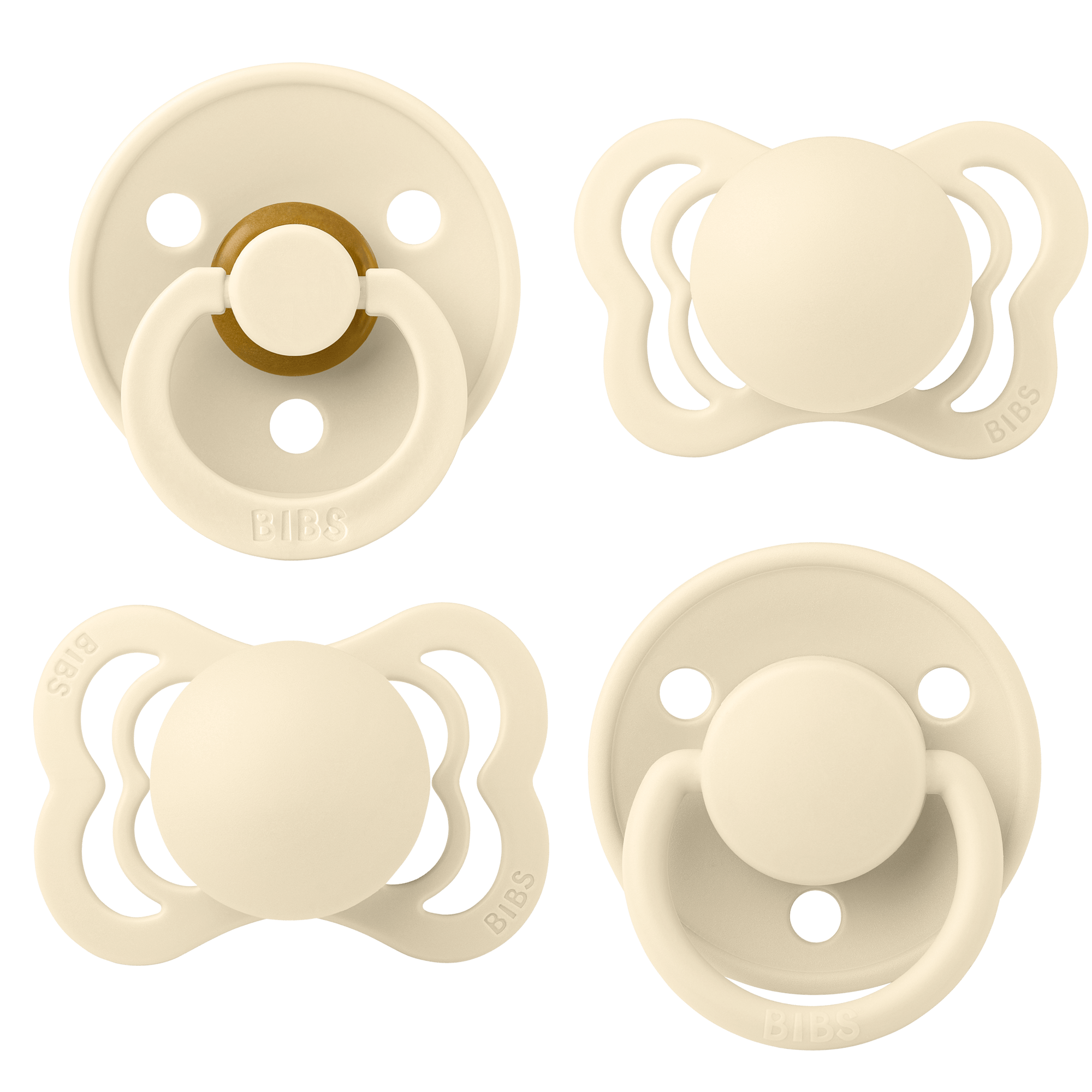 BIBS Try-It Collection Size 1 Ivory 4 st