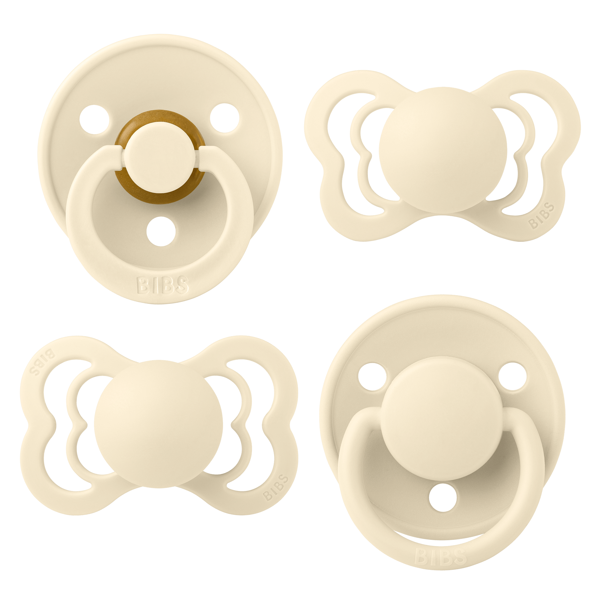 BIBS Try-It Collection Size 2 Ivory 4 st