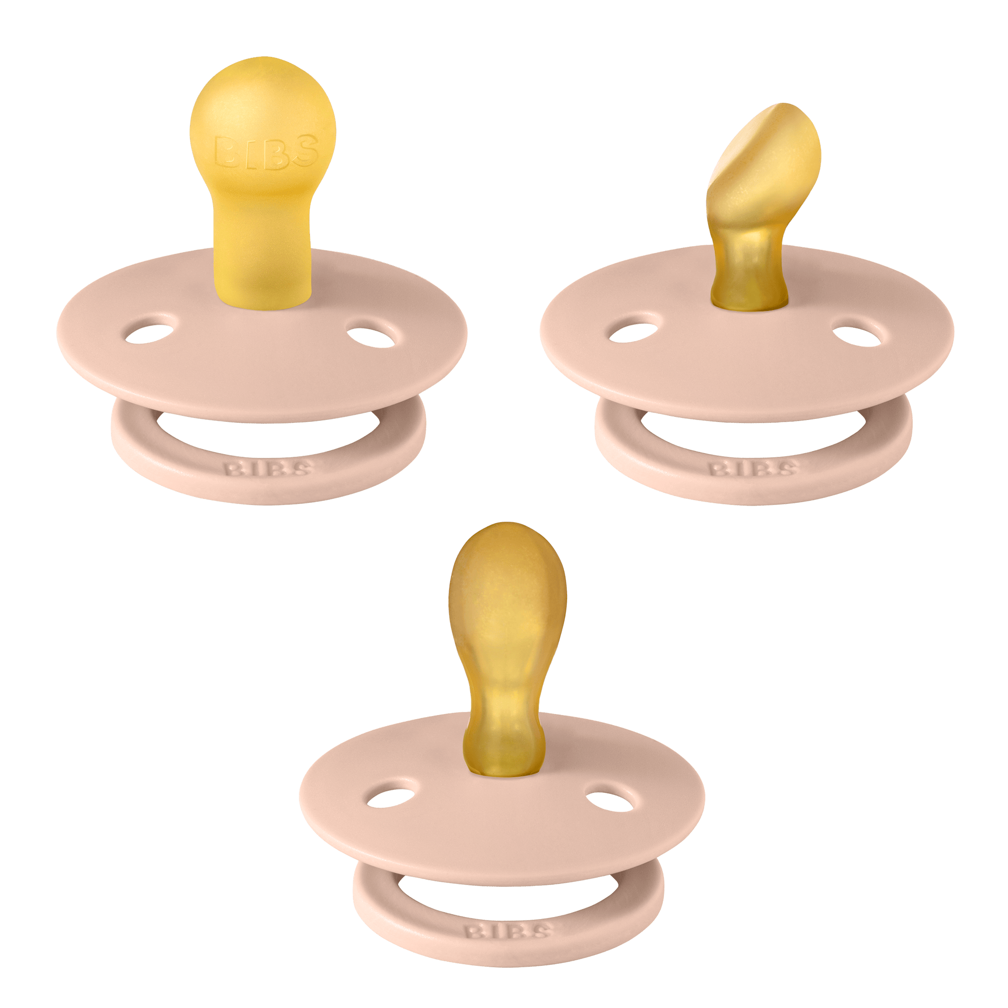 BIBS Try-It Colour 3 Pack Size 1 Blush 3 stk