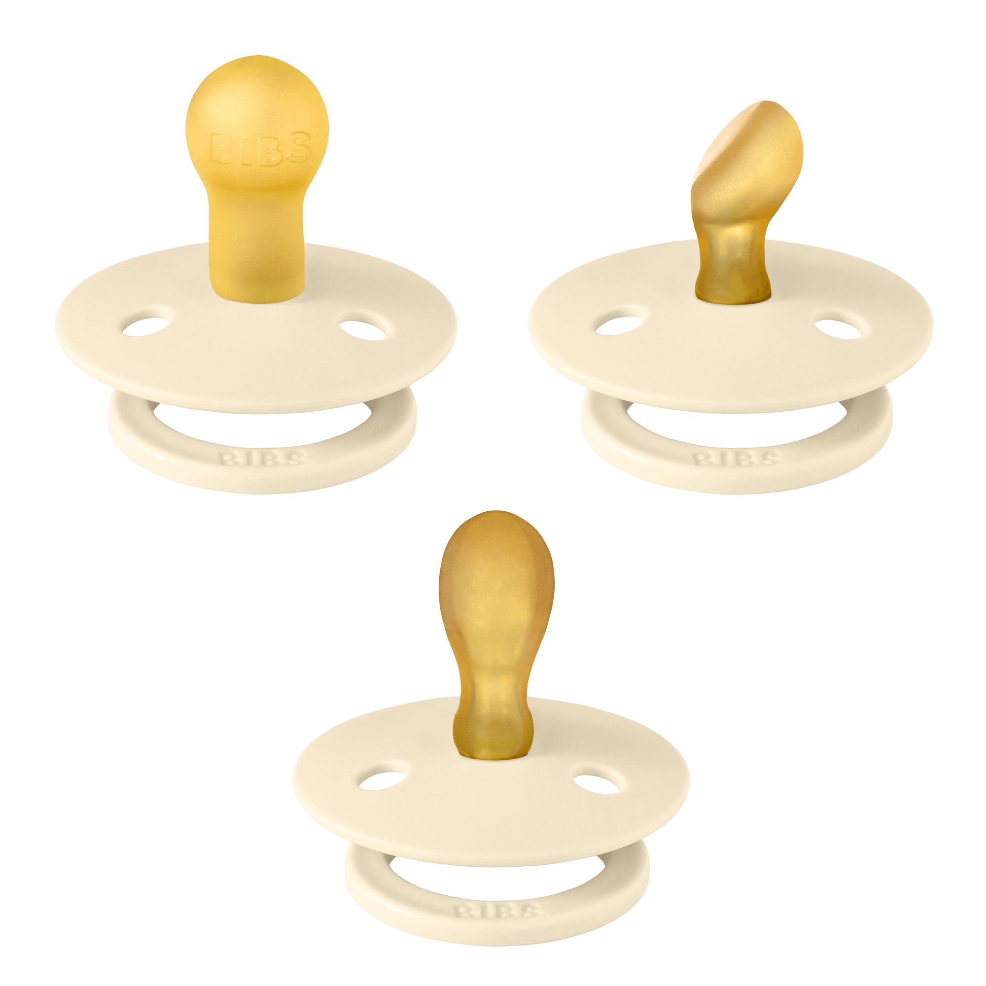 BIBS Try-It Colour 3 Pack Size 1 Ivory 3 st