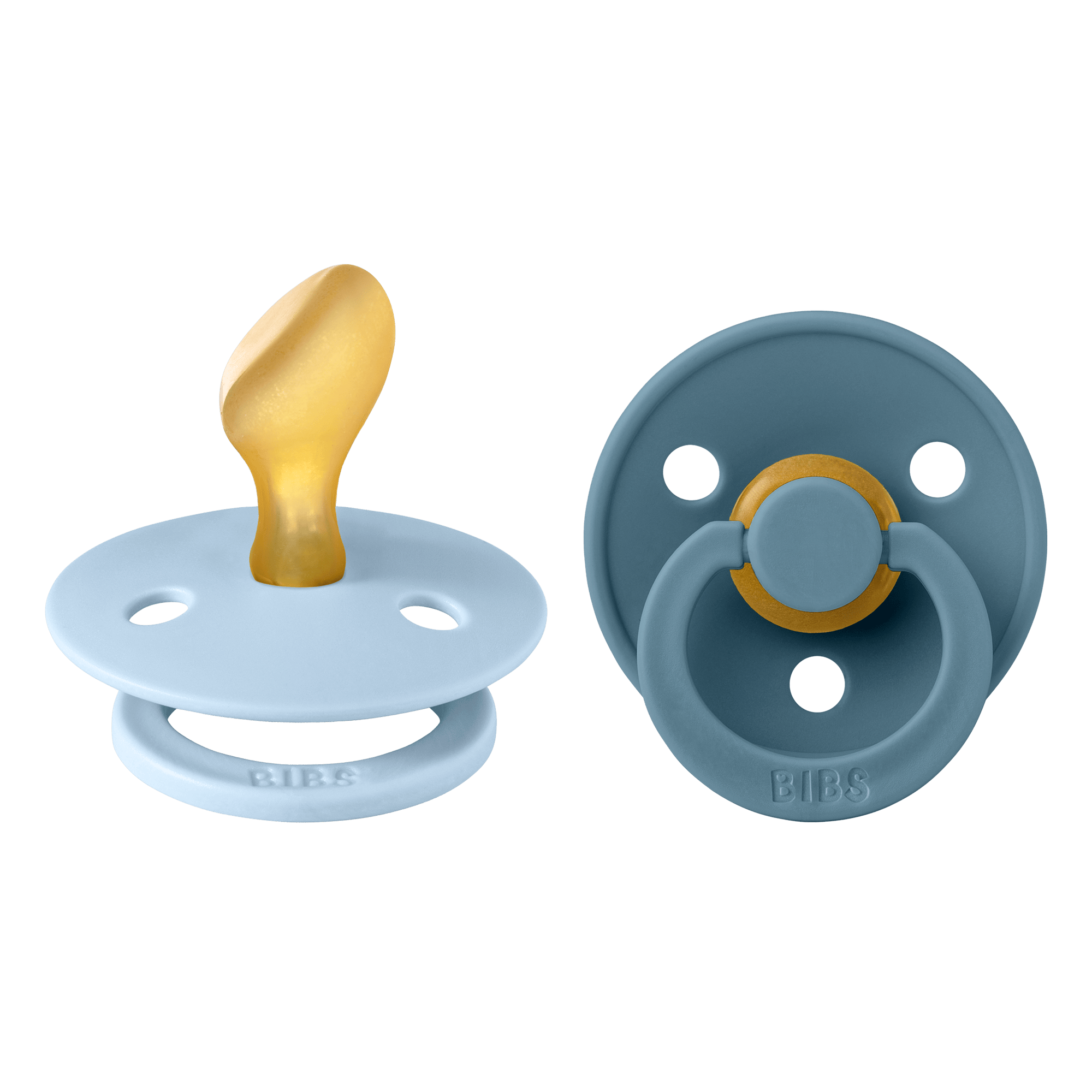 BIBS Colour 2 Pack Latex Size 2 Anatomical Baby Blue/Petrol 2 st