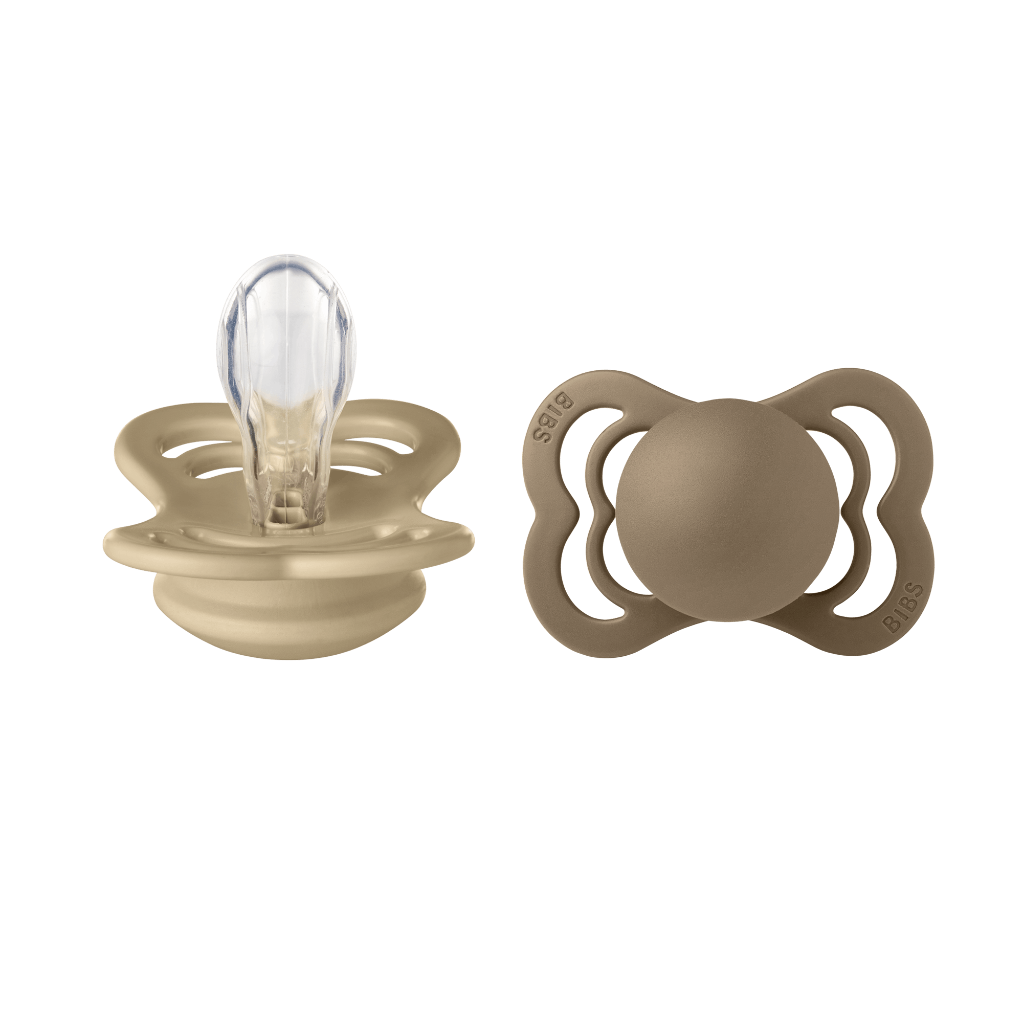 BIBS Supreme 2 Pack Silicone Size 1 Vanilla/Dark Oak 2 st