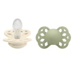 BIBS Infinity 2 Pack Silicone Symmetrical Size 1 Ivory/Sage 2 kpl