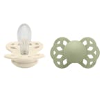 BIBS Infinity 2 Pack Silicone Symmetrical Size 2 Ivory/Sage 2 kpl