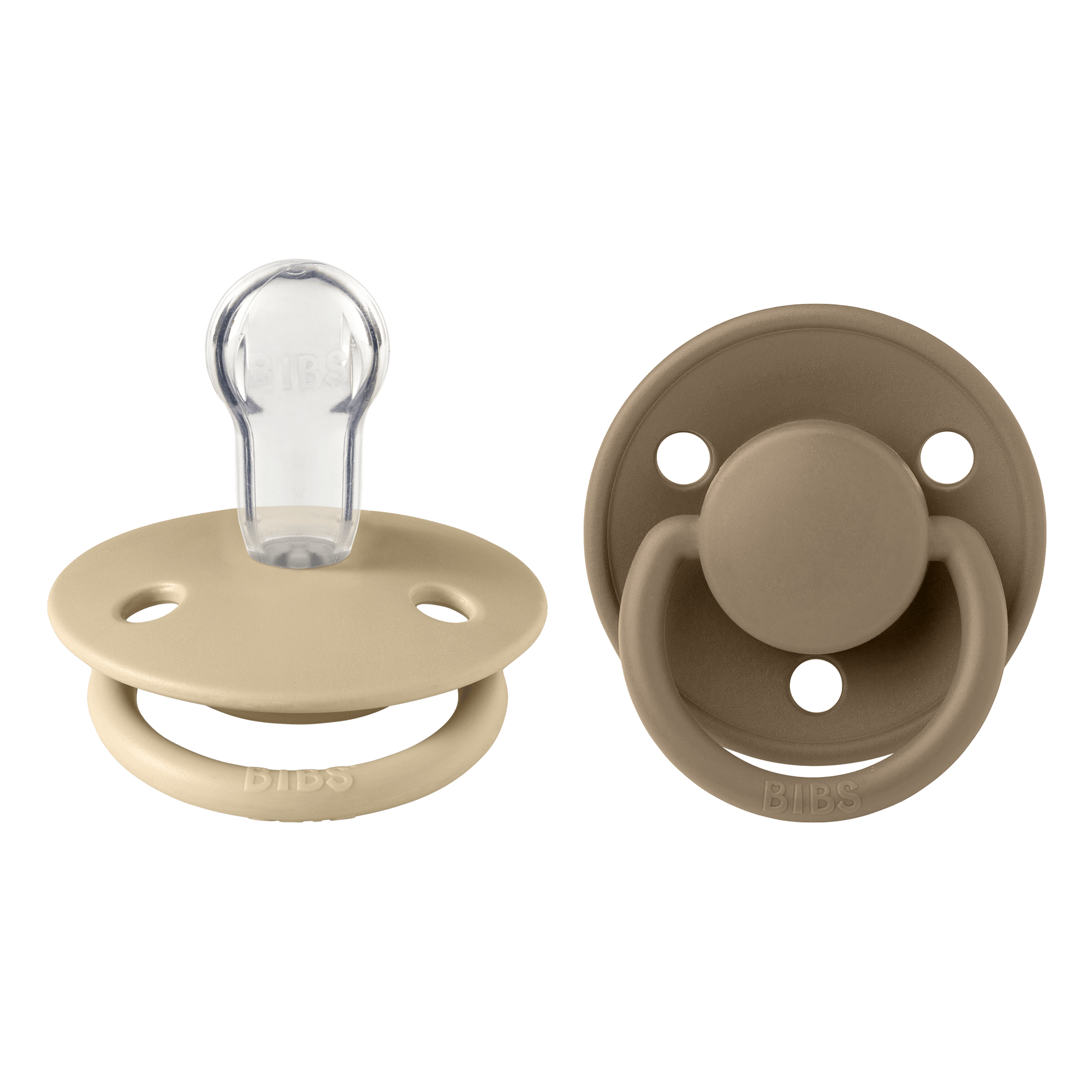 BIBS De Lux 2 Pack Silicone Vanilla/Dark Oak 2 st