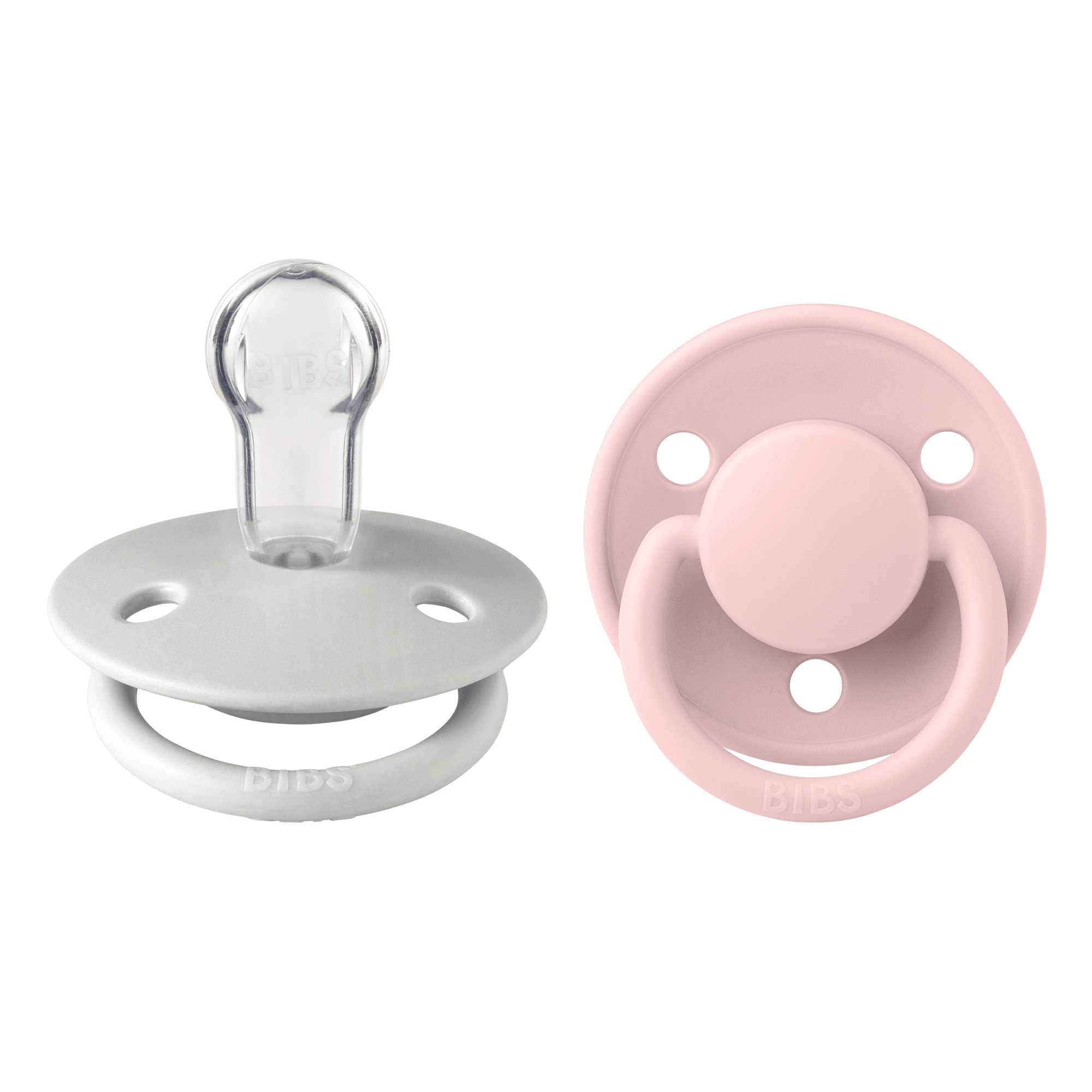 BIBS De Lux 2 Pack Silicone Oncesize Haze/Blossom 2 st