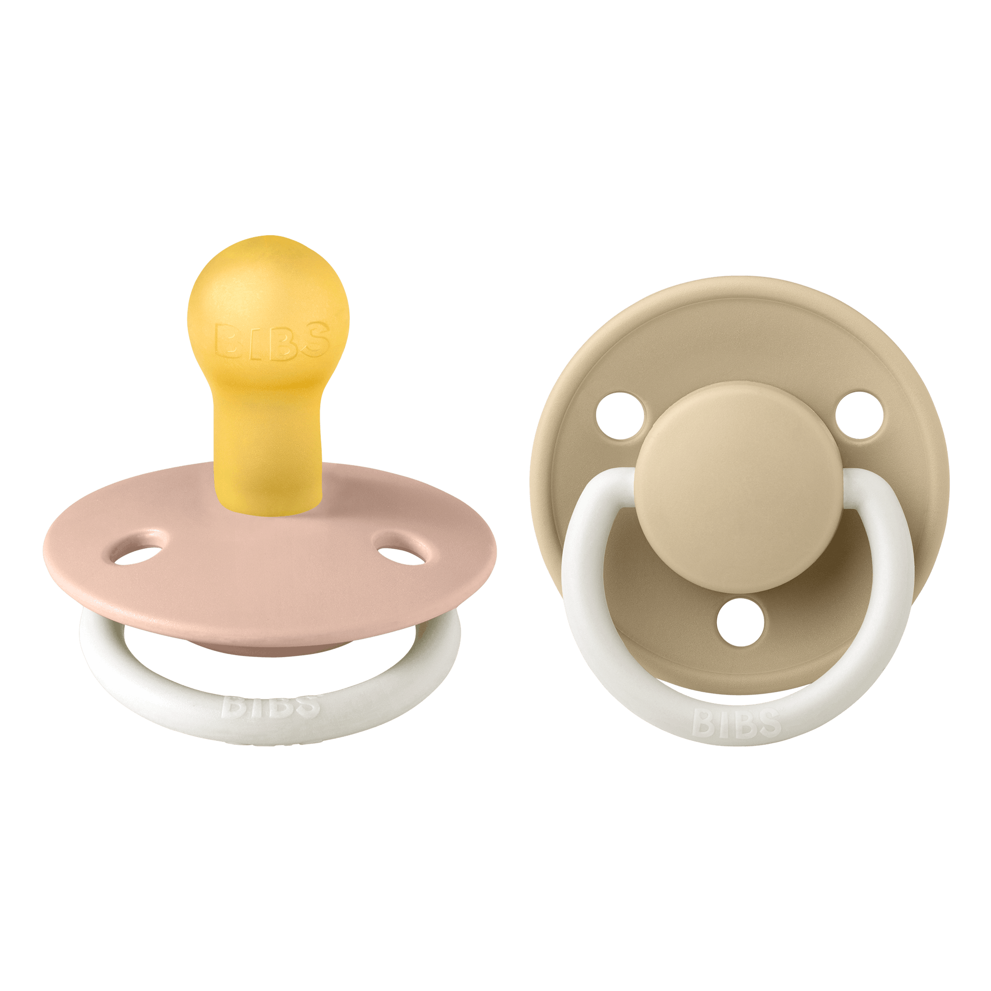 BIBS De Lux 2 Pack Latex Size 1 Blush Glow/vanilla Glow 2 st