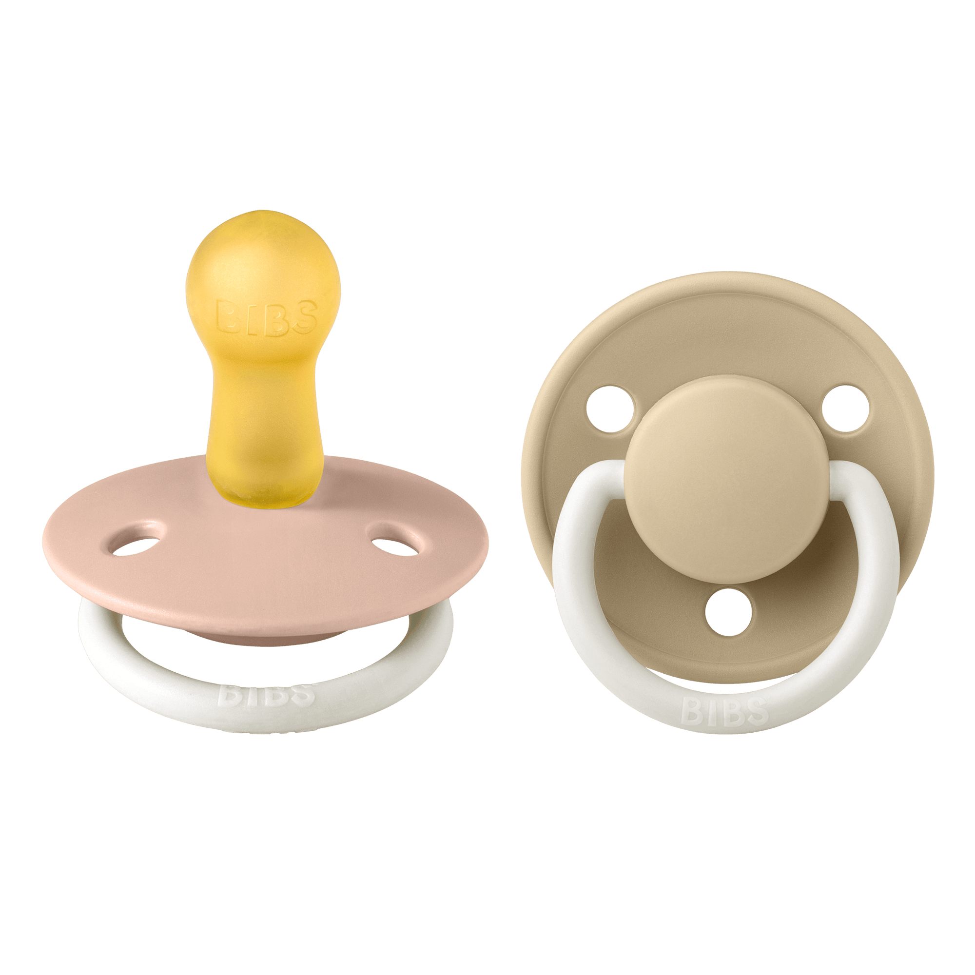 BIBS De Lux 2 Pack Latex Size 2 Blush Glow/Vanilla Glow 2 stk