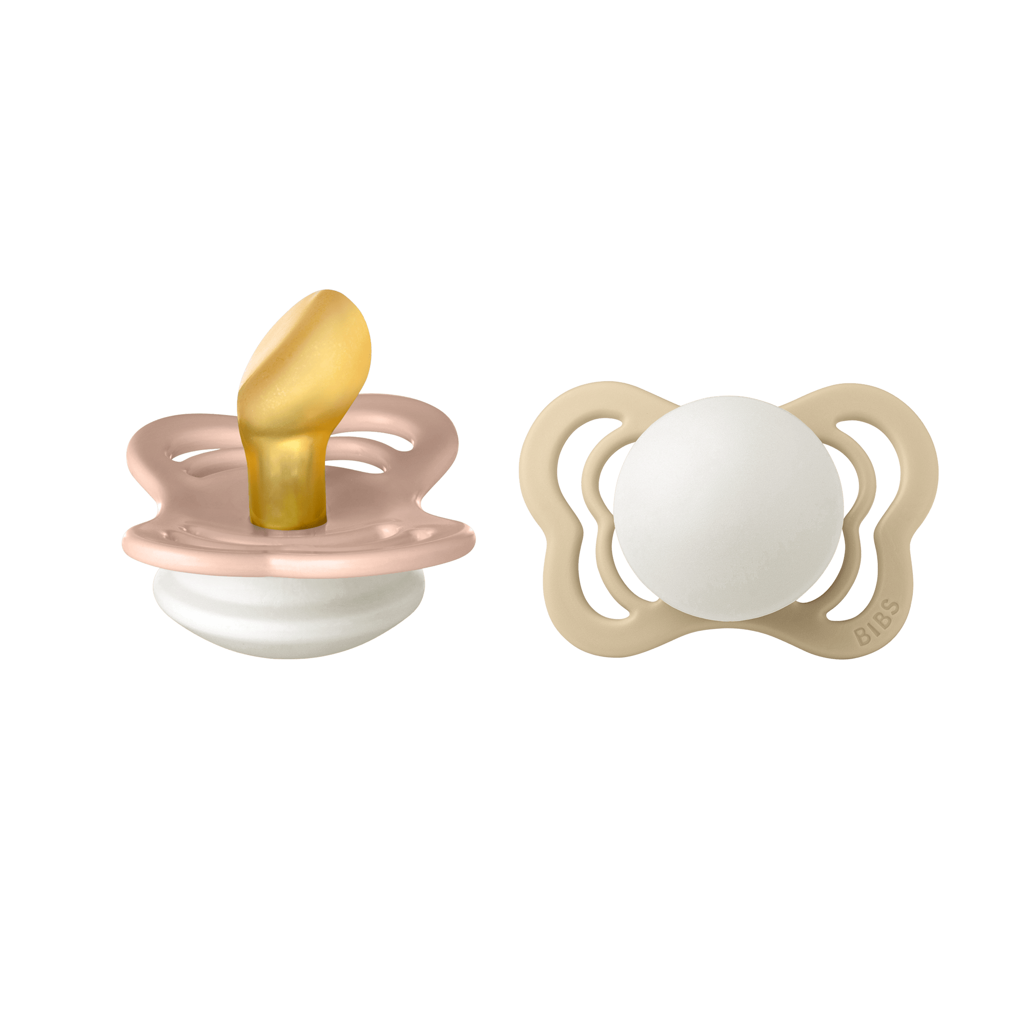 BIBS Couture 2 Pack Latex Size 1 Blush Glow/Vanilla Glow 2 st