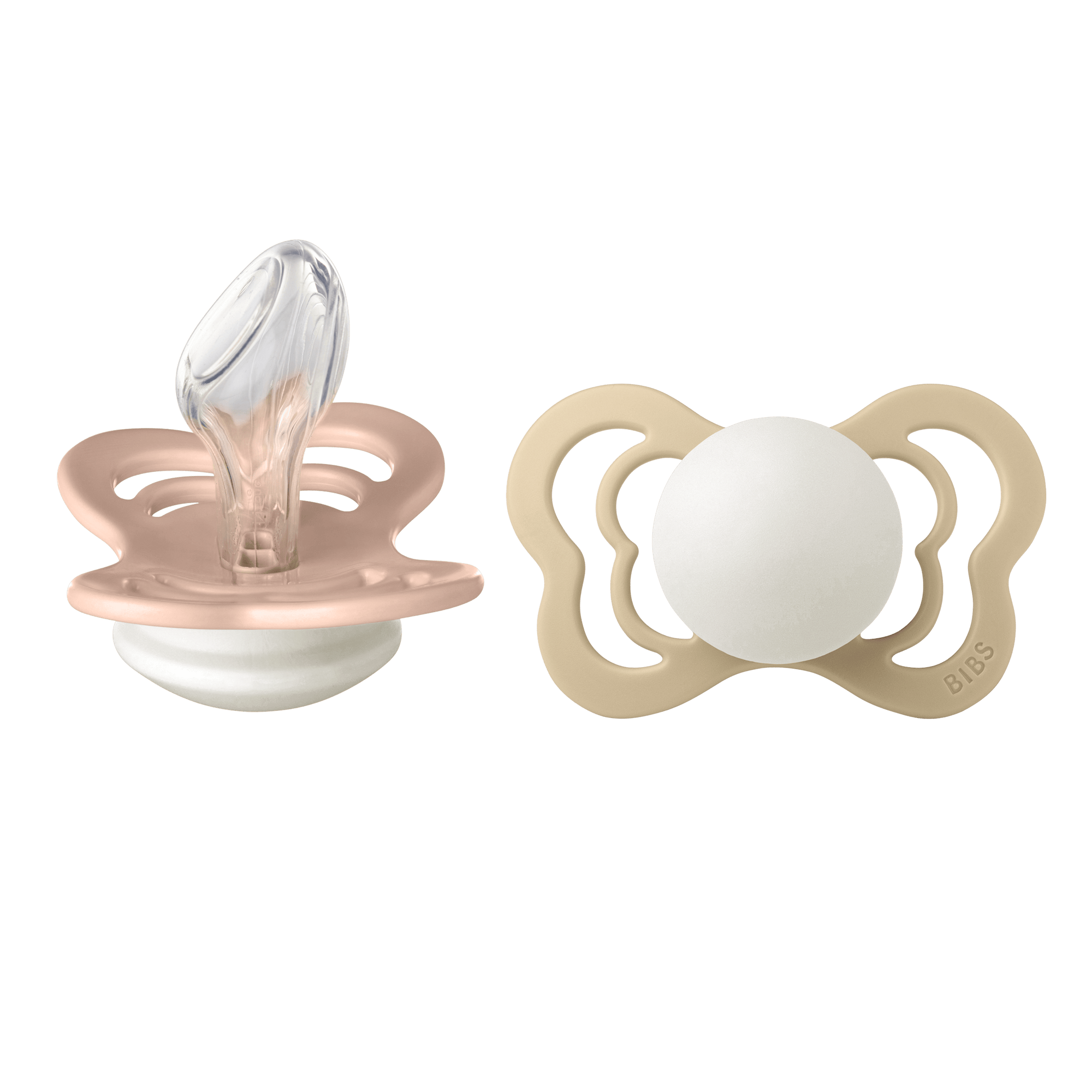 BIBS Couture 2 Pack Silicone Size 2 Blush Glow/Vanilla Glow 2 st