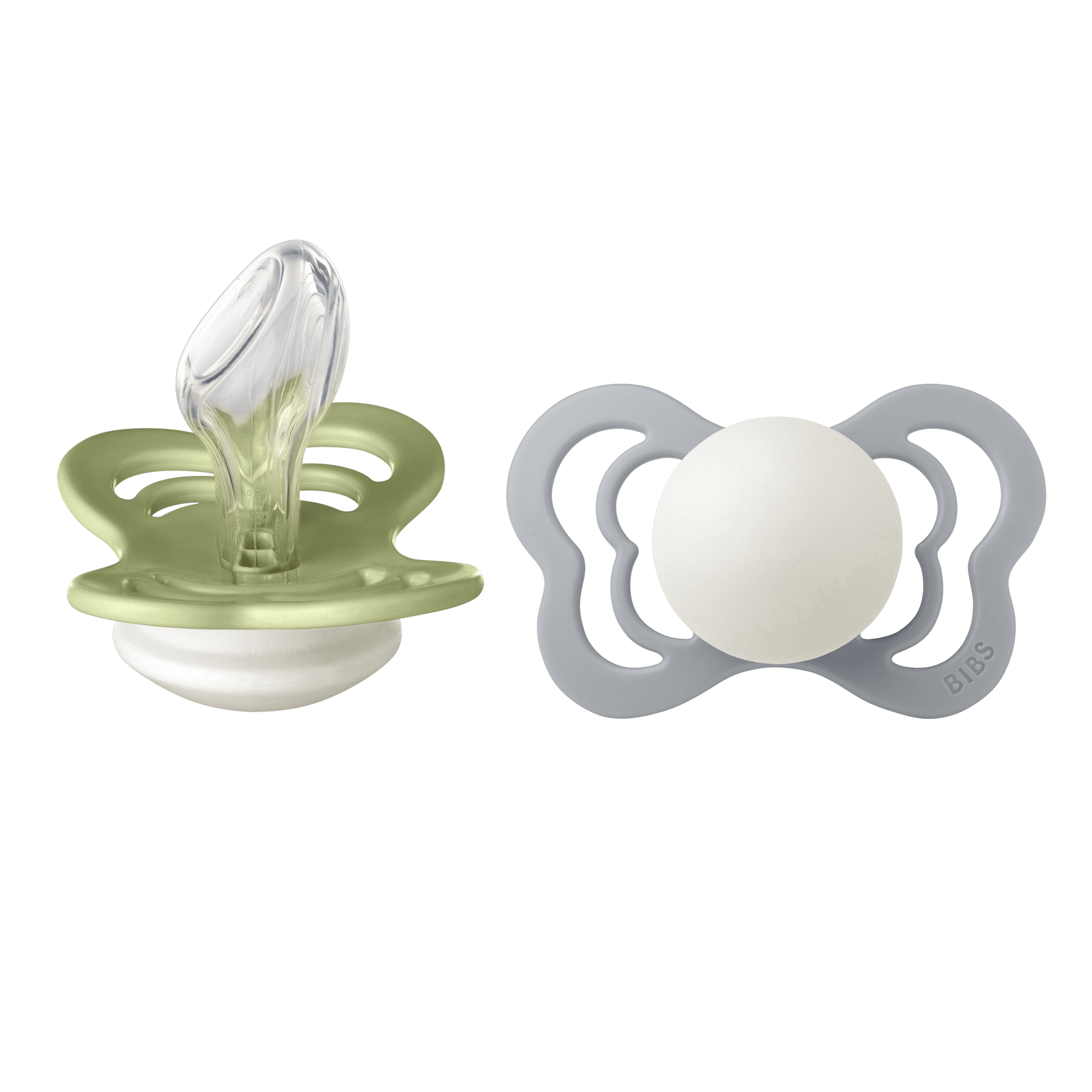 BIBS Couture 2 Pack Silicone Size 2 Sage Glow/Cloud Glow 2 st
