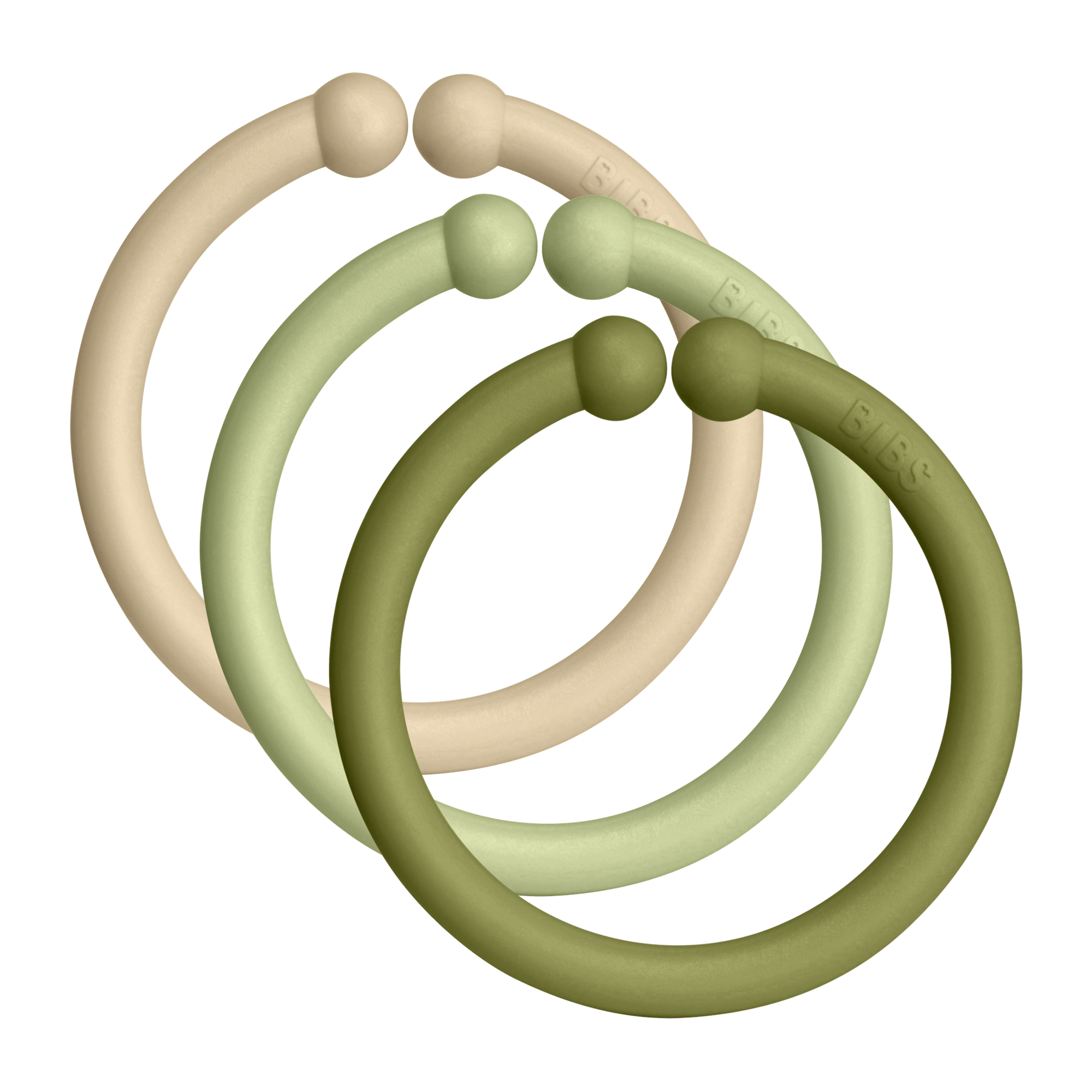BIBS Loops Vanilla/Sage/Olive 12 st