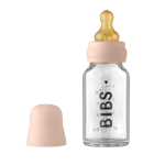 BIBS Baby Glazen Fles Complete Set Latex Blush 110 ml