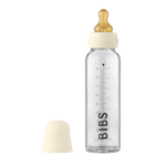 BIBS Baby Glass Bottle Complete Set Latex Ivory 225 ml