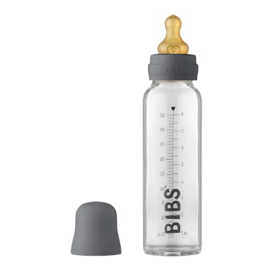 BIBS Baby Glazen Fles Complete Set Latex Iron 225 ml