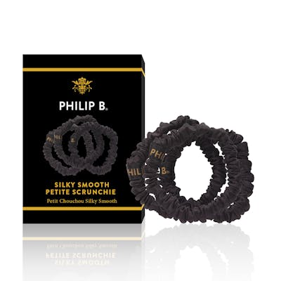 Philip B Petite Black Scrunchie 3 stk