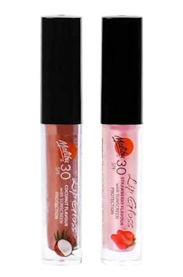 Malibu Lip Gloss Strawberry &amp; Coconut SPF30 2 stk