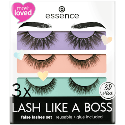 Essence 3x Lash Like A Boss False Lashes Set 01 3 kpl