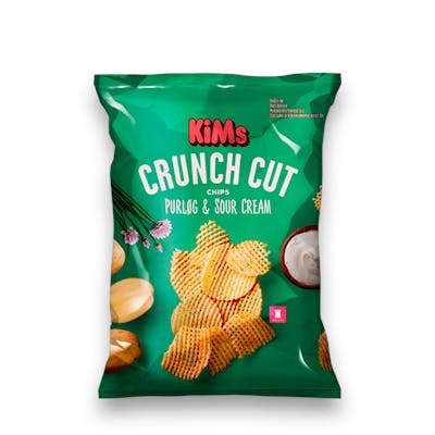 Kims Crunch Cut Chips Purløg &amp; Sour Cream 160 g