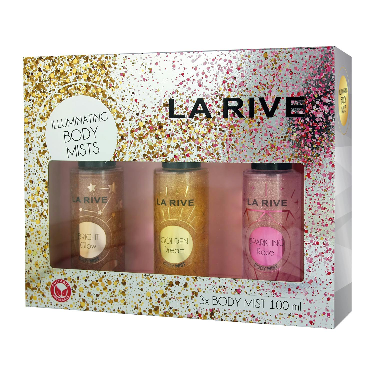 La Rive Illuminating Body Mists Set 3 x 100 ml