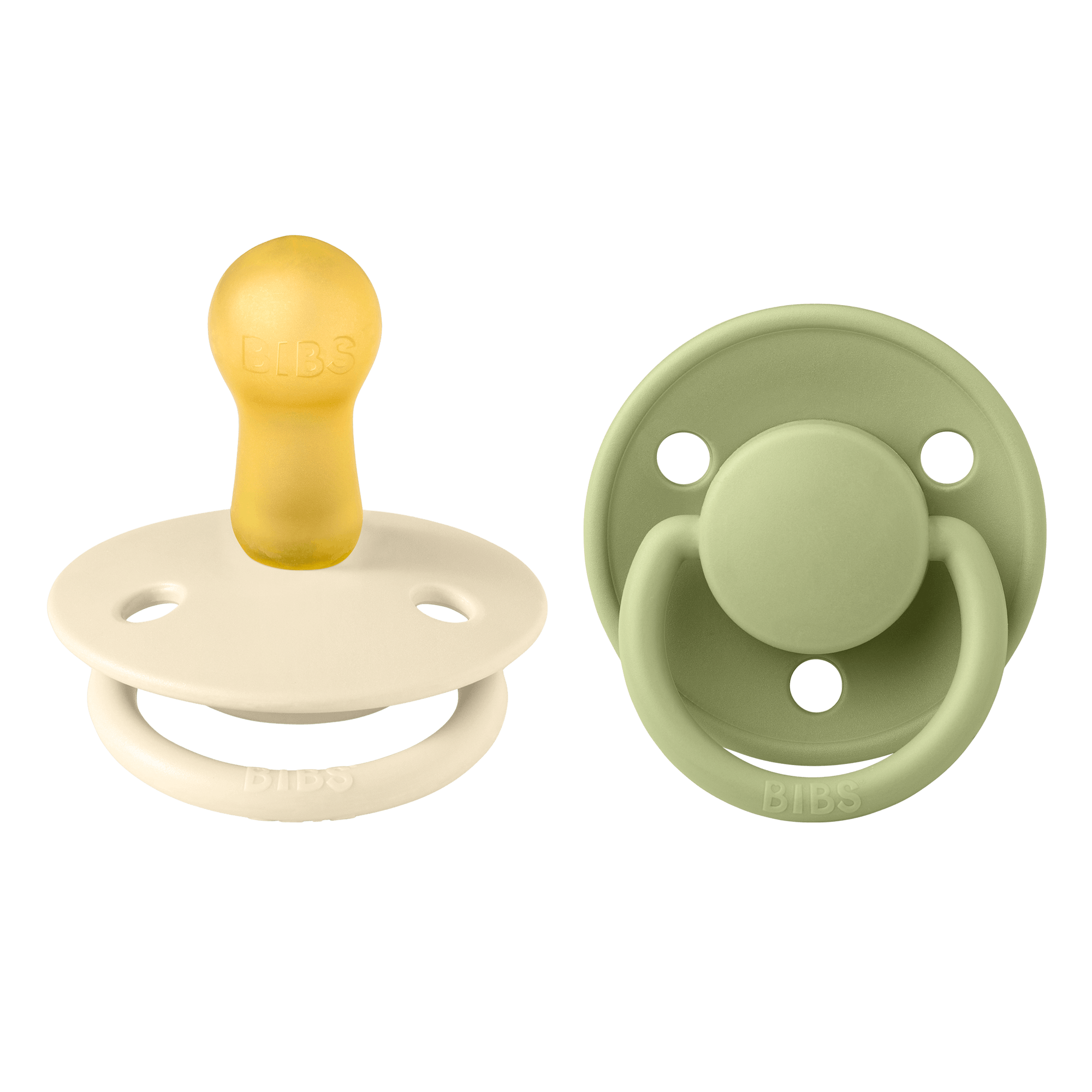BIBS De Lux 2 Pack Latex Size 2 Ivory/Sage 2 st