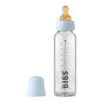 BIBS Baby Glazen Fles Complete Set Latex Baby Blauw 225 ml