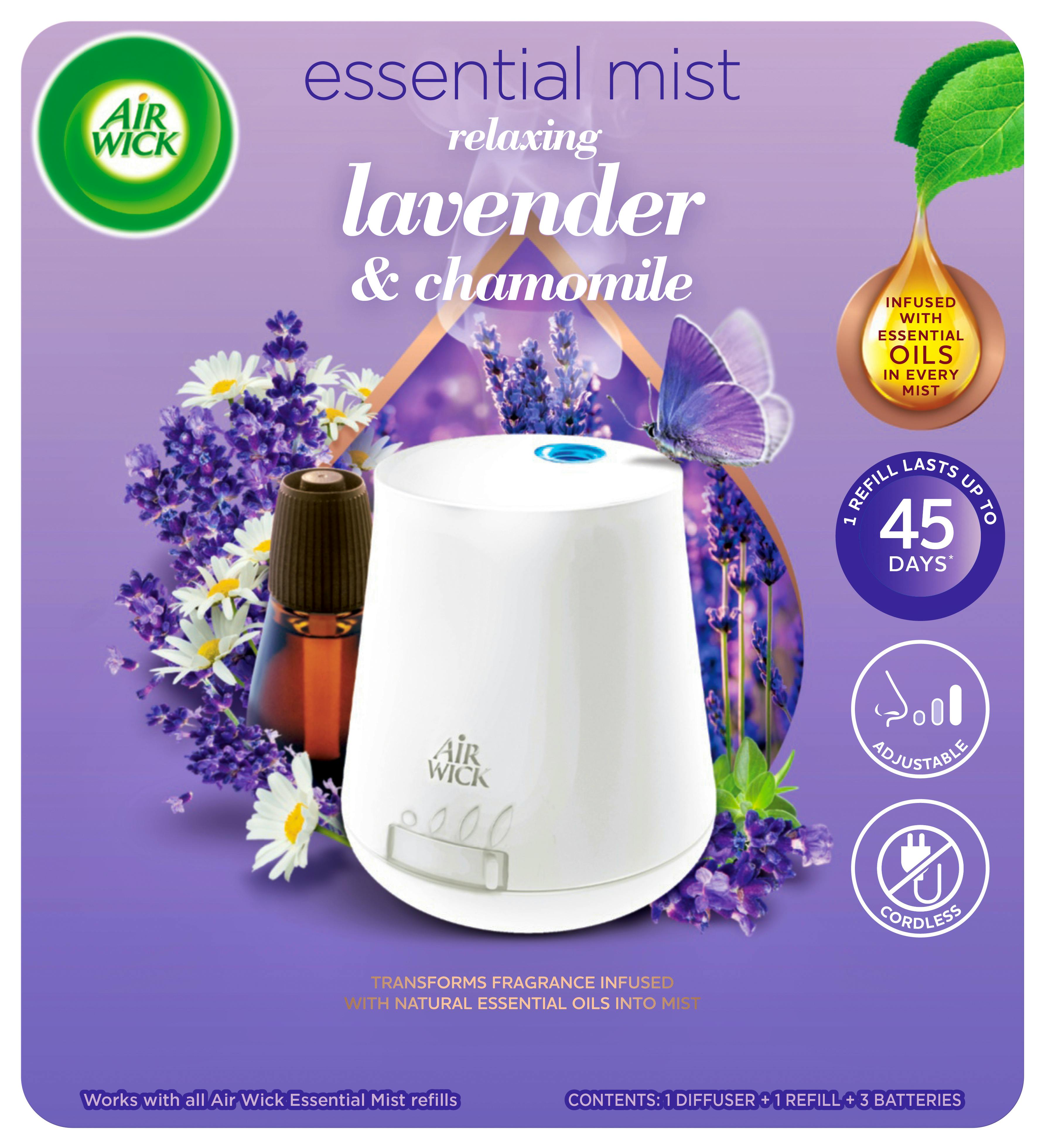 Air Wick Diffuseur D'Huiles Essentielles Essential Mist + 1 Recharge Parfum  Lavande 20 Ml - DRH MARKET Sarl