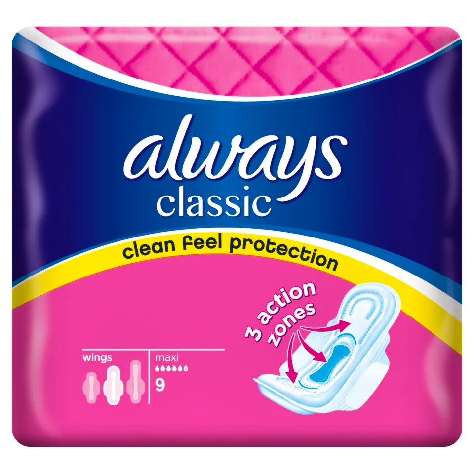 Always Classic Maxi With Wings 9 pcs