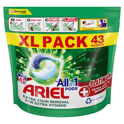 Ariel All-In-1 Pods with Oxi Stain Remover 43 stk