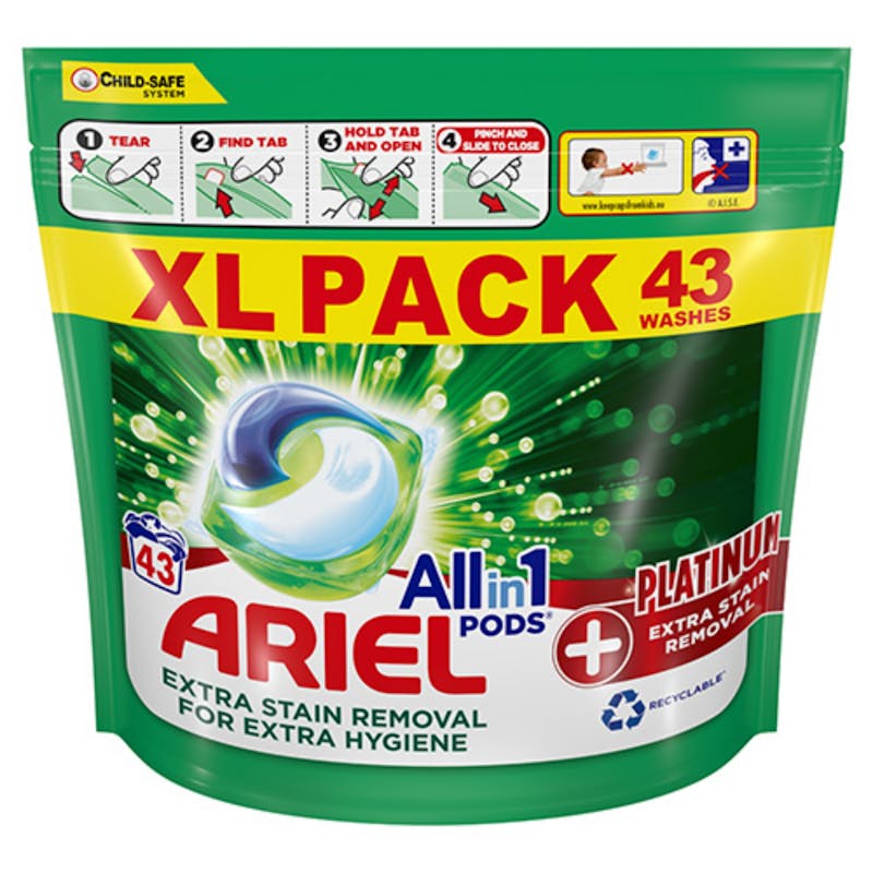 Ariel All-In-1 Pods with Oxi Stain Remover 43 pcs