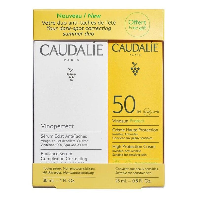 Caudalie Serum Vinoperfect &amp; Sun Cream SPF50 Anti-Ageing 30 ml + 25 ml