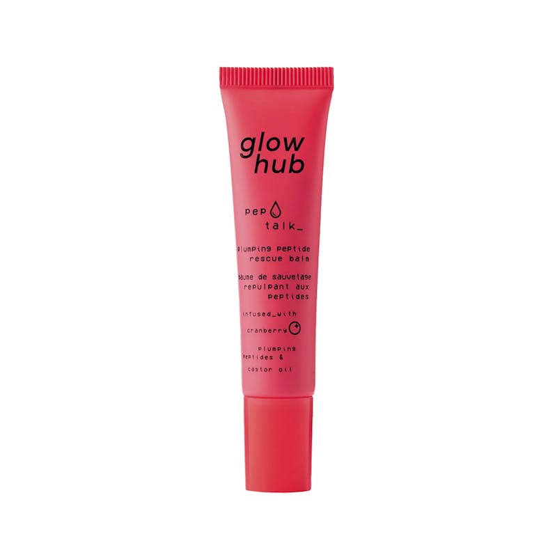 Glow Hub Pep Talk Tinted Plumping Peptide Rescue Lip Balm Cranberry 15 ml