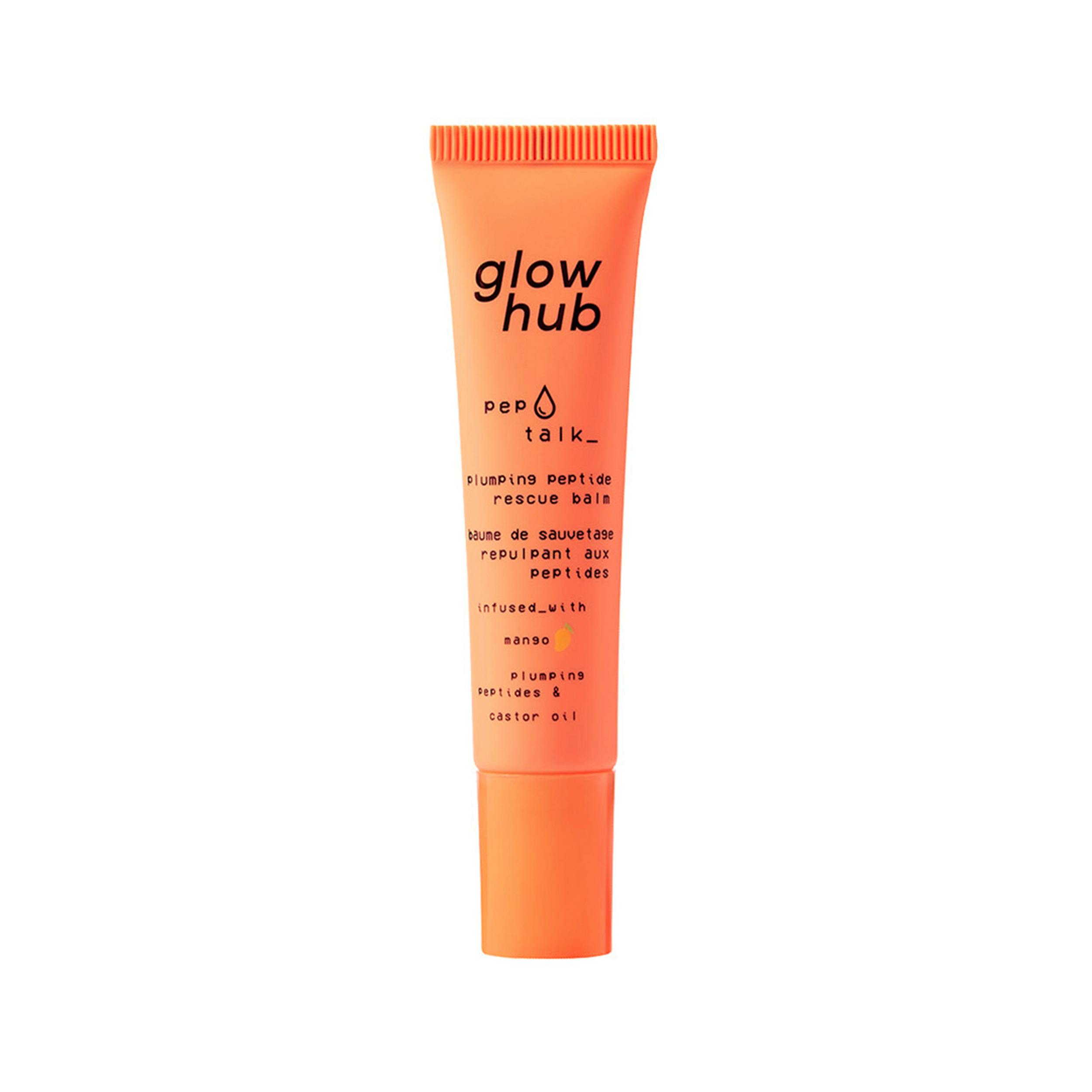 Glow Hub Pep Talk Tinted Plumping Peptide Rescue Lip Balm Mango 15 ml