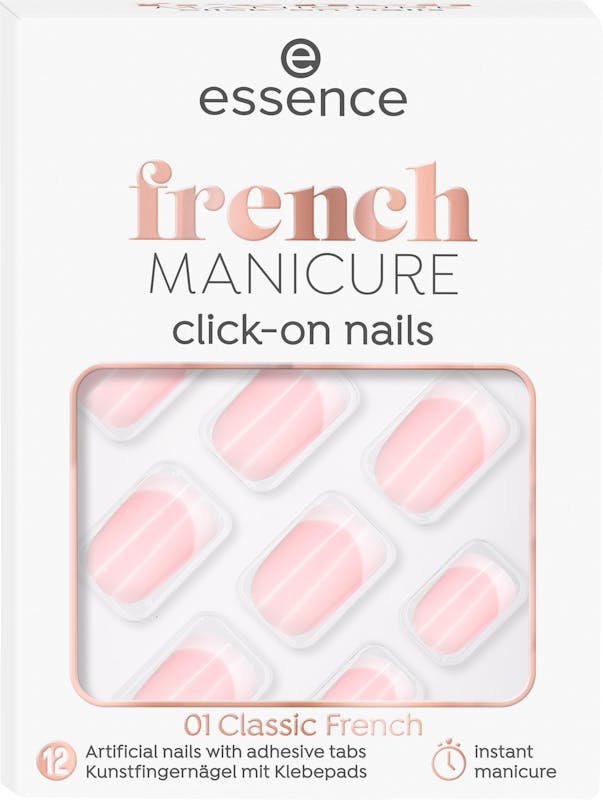 Essence French Mnaicure Click-On Nails 01 Classic French 12 stk