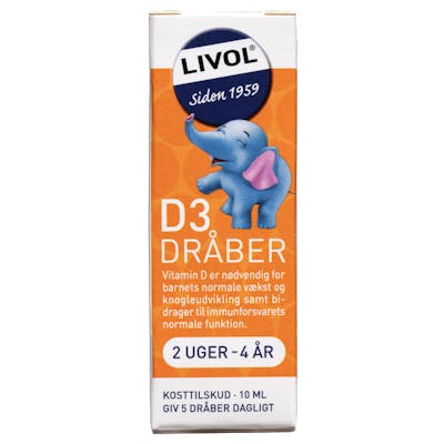 Livol D3 Dråber 2 Uger - 4 År 10 ml