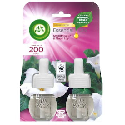 Air Wick Plug In Refill Smooth Satin &amp; Moon Lily 2 x 19 ml