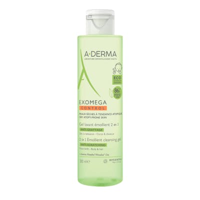 A-Derma Exomega Control 2 In 1 Emollient Cleansing Gel 200 ml
