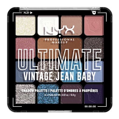 NYX Ultimate Shadow Palette 16-Pan 01W Vintage Jean Baby 1 pcs