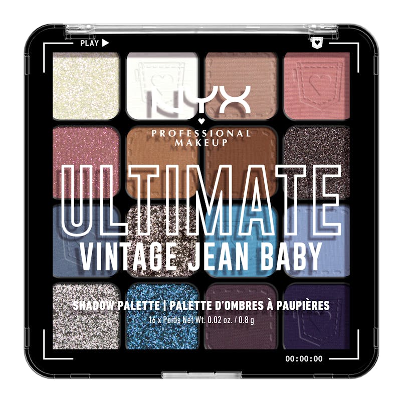 NYX Ultimate Shadow Palette 16-Pan 01W Vintage Jean Baby 1 kpl