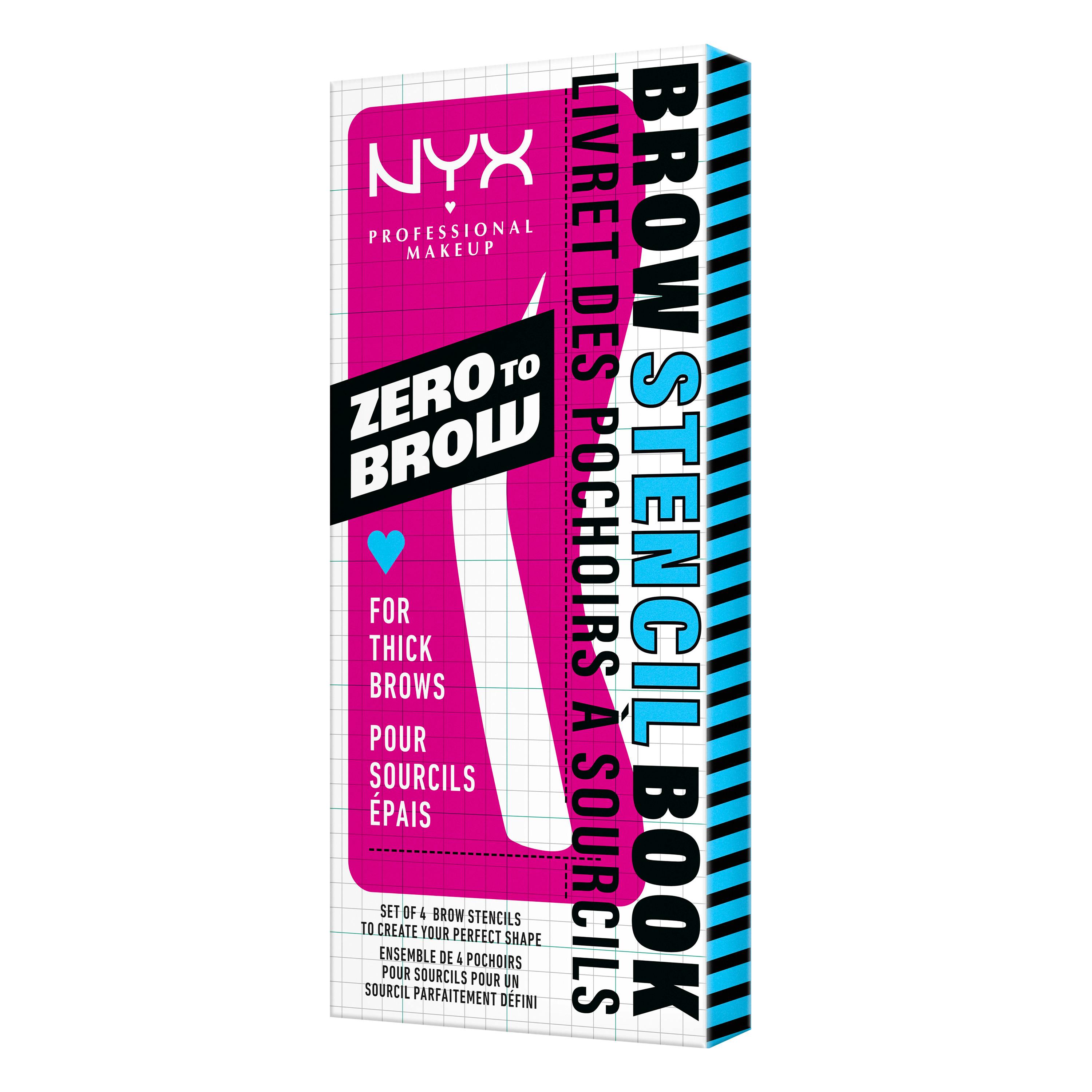 NYX Professional Make-Up Zero To Brow Stencil For Thick Brows 1 st