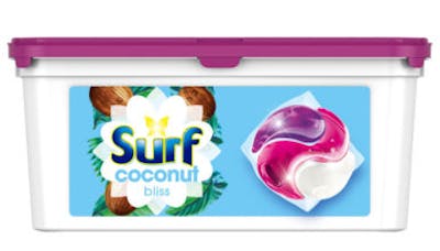 Surf 3 in 1 Coconut Bliss Laundry Washing Capsules 27 st