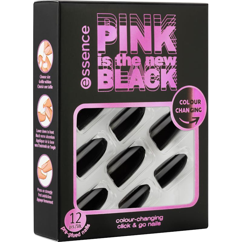 Essence PINK Is The New BLACK Colour-Changing Click &amp; Go Nails 01 12 kpl