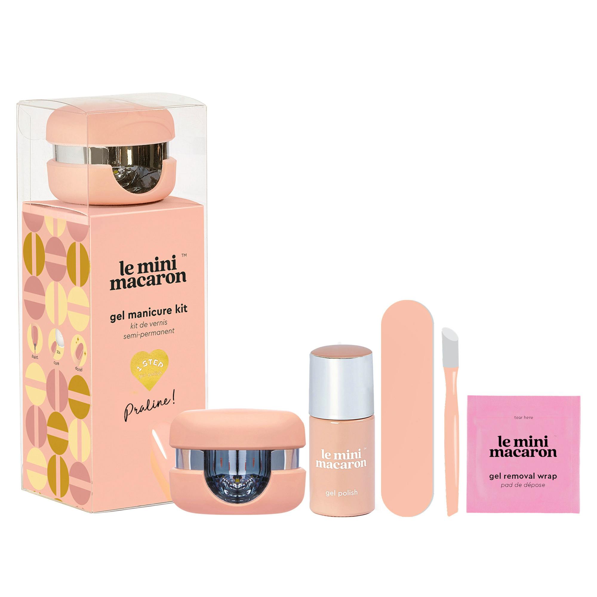 Le mini macaron Gel Manicure Kit Praline 8,5 ml + 4 kpl