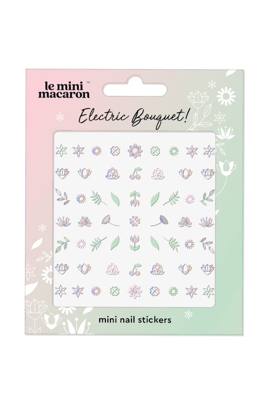 Le mini macaron Mini Nail Stickers Electric Bouquet 1 st