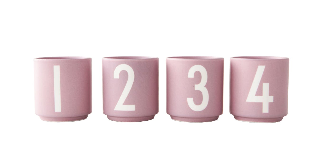 Design Letters Mini Cups Lavender 4 st