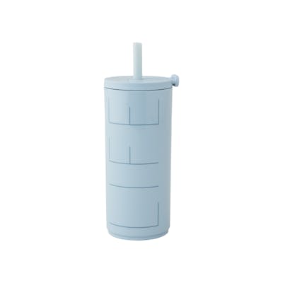 Design Letters Travel Cup With Straw Light Blue 500 ml