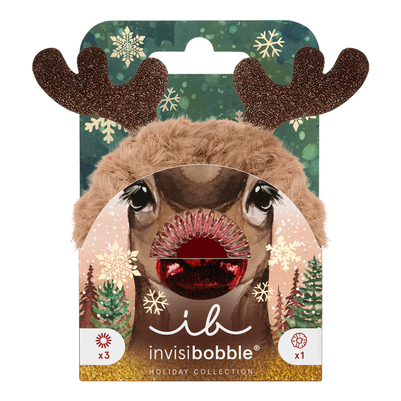Invisibobble Holidays Red Nose Reindeer 4 pcs