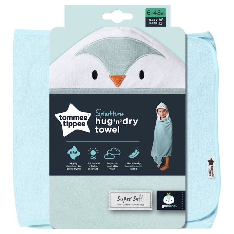 Tommee Tippee Percy the Penguin Grotowel Blue 1 stk